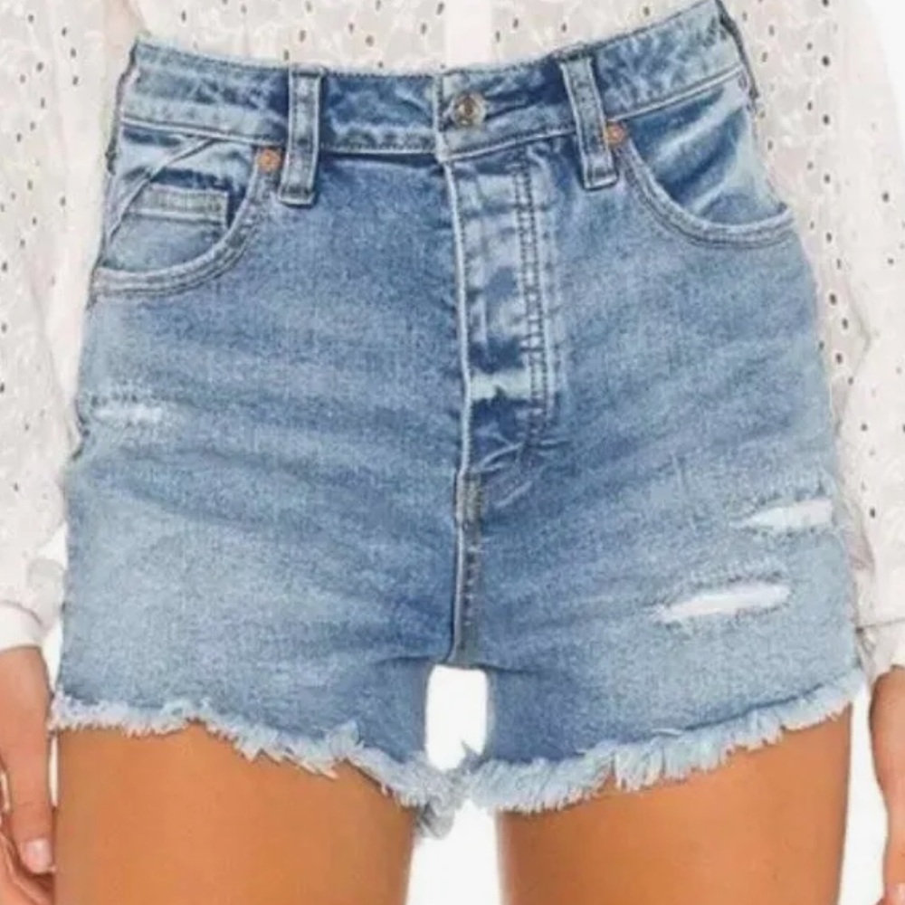 X We The Free Crvy Vintage High Rise Short in Hightide Blue